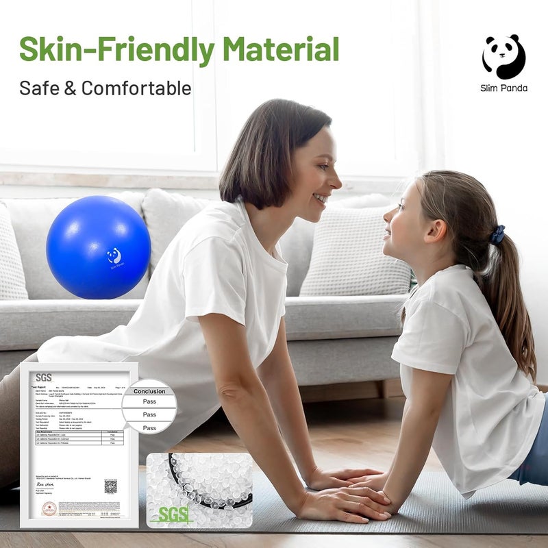 Slim Panda Pilates Ball, 9 Inch Small Exercise Ball, Anti Burst Mini Yoga Ball for Stability, Workout, Barre, Core Strength, Physical Therapy, Balance, Stretching - Image 5